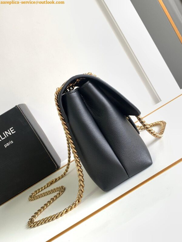 Replica Celine Medium Victoire Bag in Black Calfskin 9