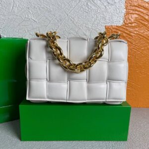 Replica Bottega Veneta BV 20206 Chain Cassette 631421 White Gold