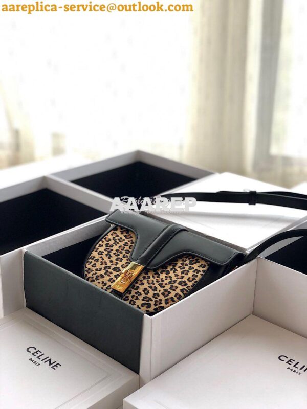 Replica Celine Small Besace 16 Bag in Pony Calfskin With Leopard Print 5