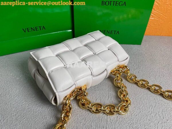 Replica Bottega Veneta BV 20206 Chain Cassette 631421 White Gold 6