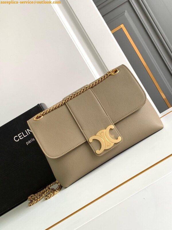 Replica Celine Medium Victoire Bag in Brown Sepia Calfskin 5