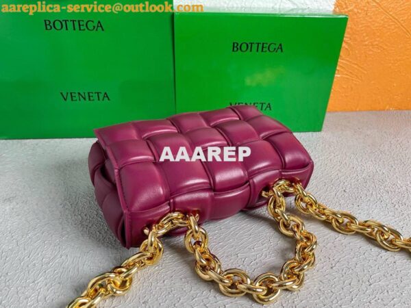 Replica Bottega Veneta BV 20206 Chain Cassette 631421 Wine Red Gold 6