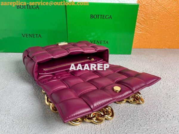 Replica Bottega Veneta BV 20206 Chain Cassette 631421 Wine Red Gold 7