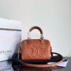 Replica Celine Small Boston In Triomphe Canvas And Calfskin Tan 197582 2