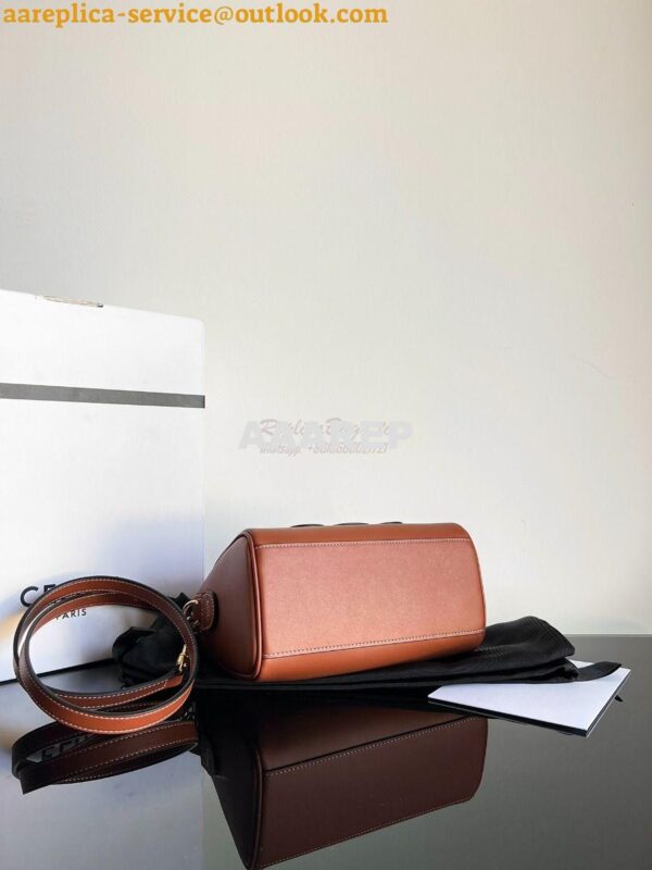 Replica Celine Small Boston In Smooth Calfskin 113773 Tan 16