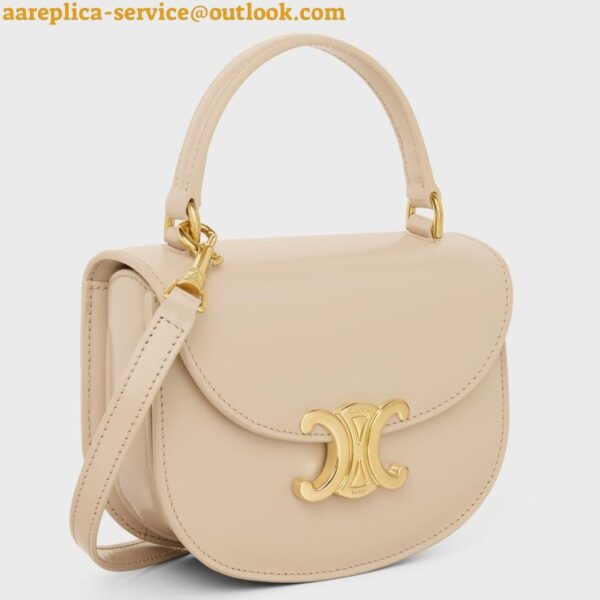 Replica Celine Mini Besace Clea Bag in Nude Calfskin 3