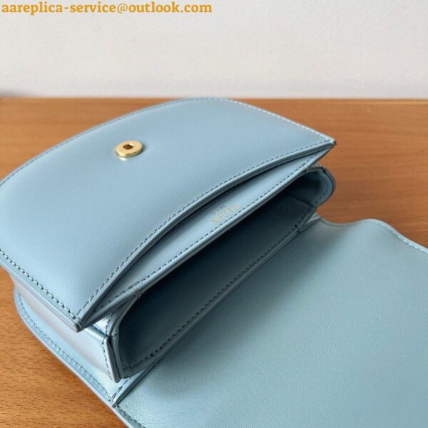 Replica Celine Mini Besace Clea Bag in Pale Blue Calfskin 7