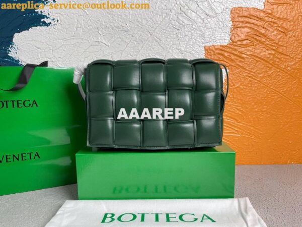 Replica Bottega Veneta BV 20206 Padded Cassette 591970 Dark Green Gold 2