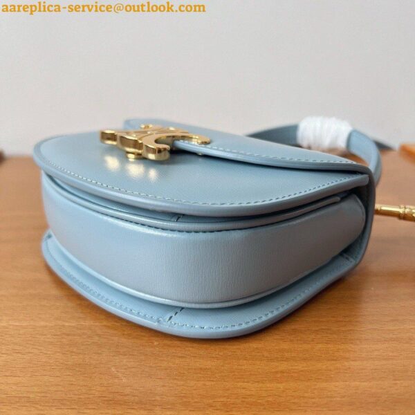 Replica Celine Mini Besace Clea Bag in Pale Blue Calfskin 11