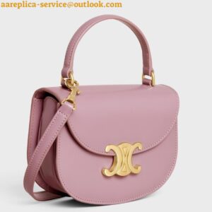 Replica Celine Mini Besace Clea Bag in Petal Calfskin 2