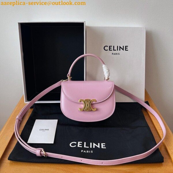 Replica Celine Mini Besace Clea Bag in Petal Calfskin 7