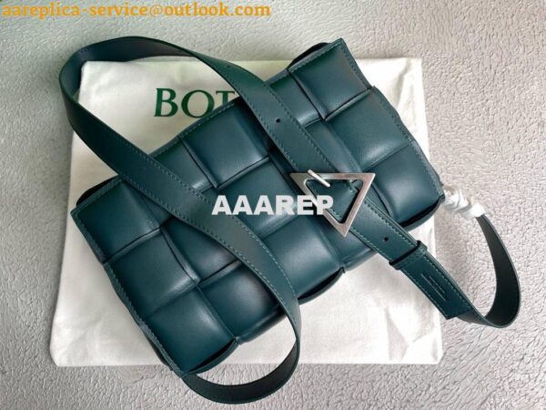 Replica Bottega Veneta BV 20206 Padded Cassette 591970 Dark Green Silver 4