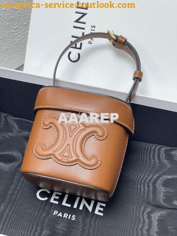 Replica Celine Small Box Cuir Triomphe In Smooth Calfskin 199263 Tan