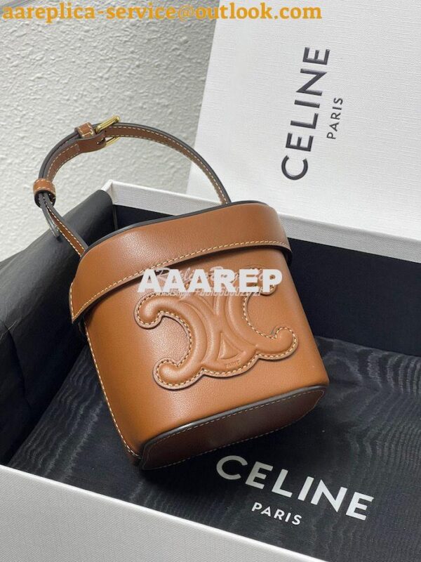 Replica Celine Small Box Cuir Triomphe In Smooth Calfskin 199263 Tan 3