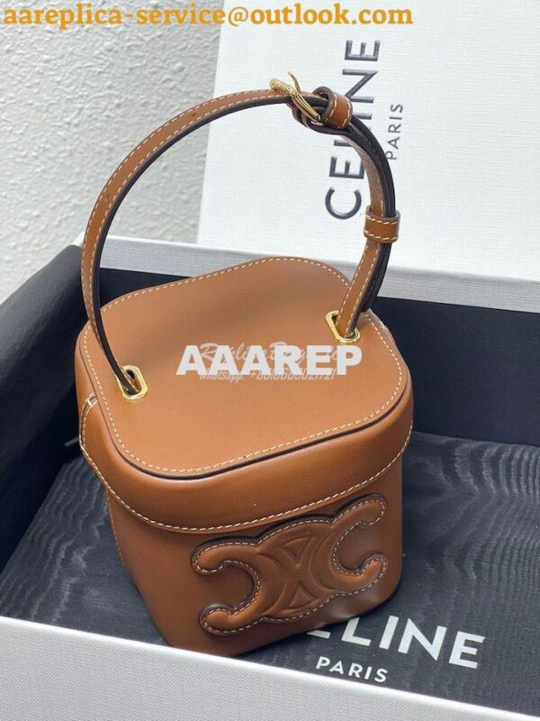 Replica Celine Small Box Cuir Triomphe In Smooth Calfskin 199263 Tan 5