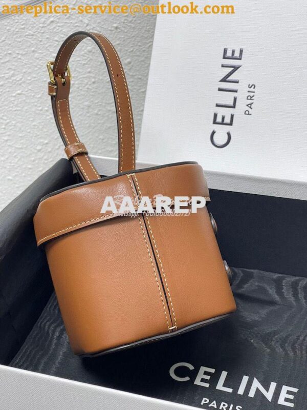 Replica Celine Small Box Cuir Triomphe In Smooth Calfskin 199263 Tan 6