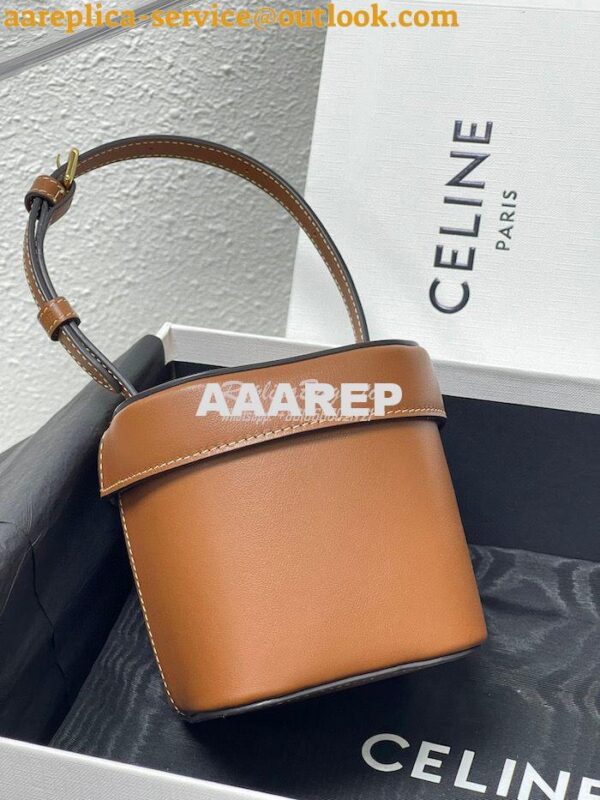 Replica Celine Small Box Cuir Triomphe In Smooth Calfskin 199263 Tan 10