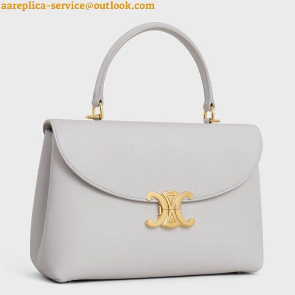 Replica Celine Nino Medium Bag in Cloudy Grey Calfskin 3