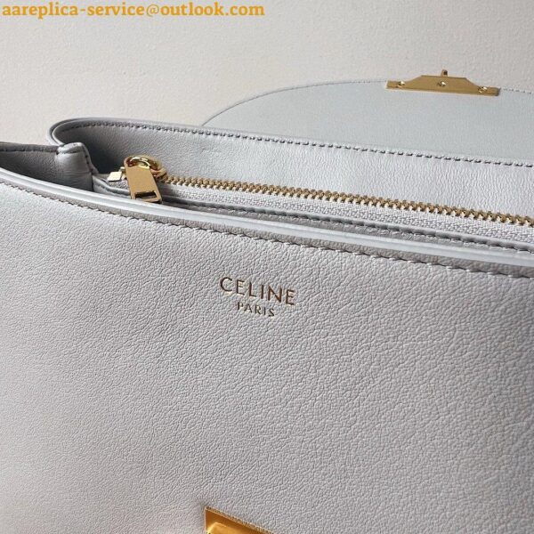 Replica Celine Nino Medium Bag in Cloudy Grey Calfskin 13