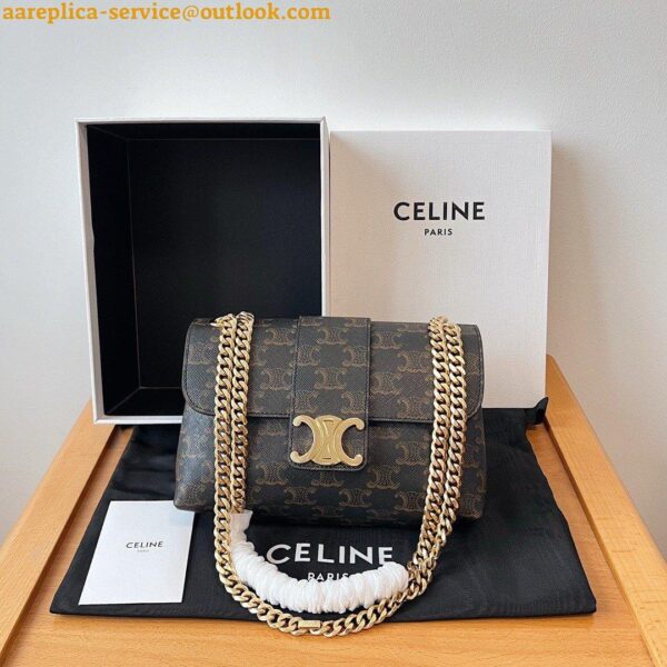 Replica Celine Teen Victoire Bag in Triomphe Canvas 6