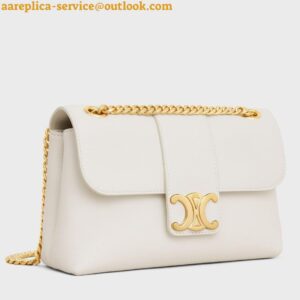 Replica Celine Teen Victoire Bag in White Calfskin