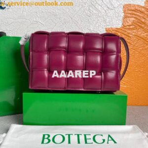 Replica Bottega Veneta BV 20206 Padded Cassette 591970 Wine Red Gold 2