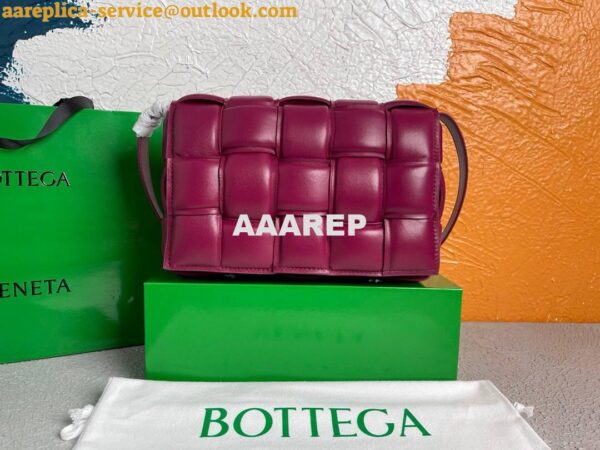 Replica Bottega Veneta BV 20206 Padded Cassette 591970 Wine Red Gold 2