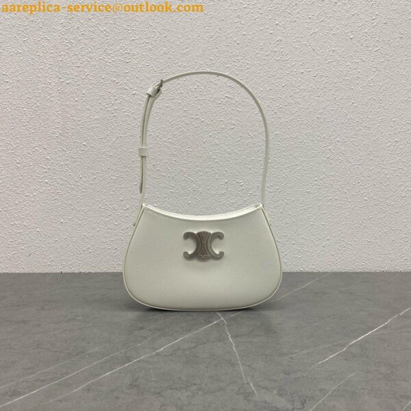 Replica Celine Tilly Medium Bag in White Calfskin 11