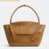 Replica Bottega Veneta Arco Medium Bag In Caramel Grained Leather