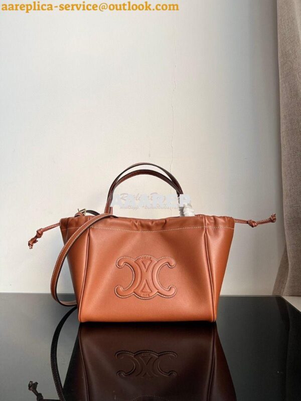 Replica Celine Small Cabas Drawstring Cuir Triomphe In Smooth Calfskin