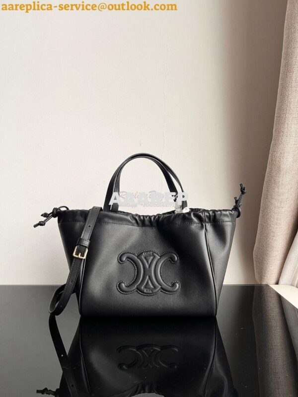 Replica Celine Small Cabas Drawstring Cuir Triomphe In Smooth Calfskin