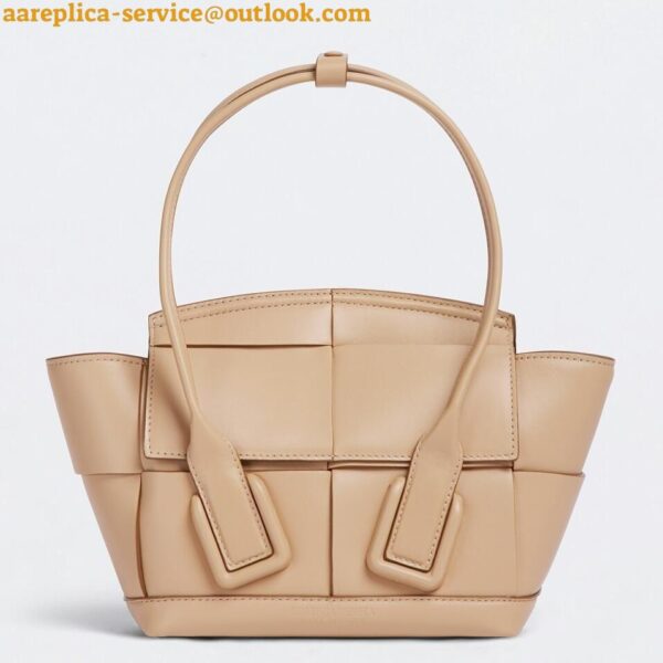 Replica Bottega Veneta Arco Mini Bag In Beige Intrecciato Calfskin 3