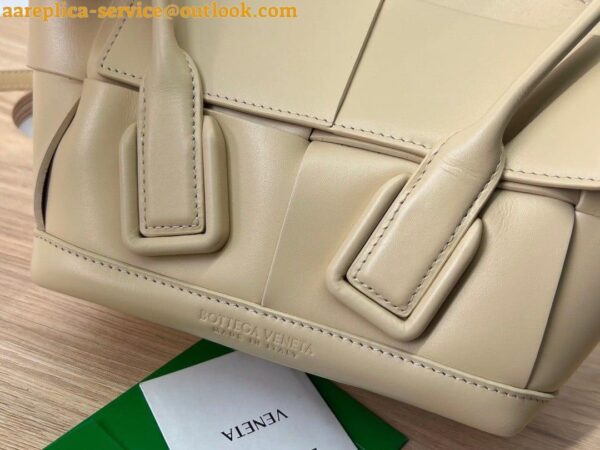 Replica Bottega Veneta Arco Mini Bag In Beige Intrecciato Calfskin 4