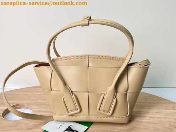 Replica Bottega Veneta Arco Mini Bag In Beige Intrecciato Calfskin 10