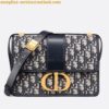 Replica Dior 30 Montaigne Medium Bag In Black Ultramatte Grained Calfskin