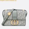 Replica Dior 30 Montaigne Medium Bag In Grey Ultramatte Grained Calfskin 2