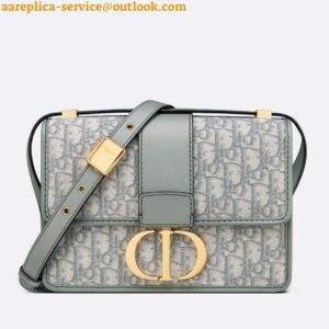 Replica Dior 30 Montaigne Medium Bag In Grey Dior Oblique Jacquard