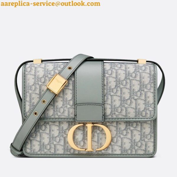 Replica Dior 30 Montaigne Medium Bag In Grey Dior Oblique Jacquard 3