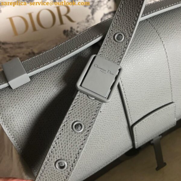 Replica Dior 30 Montaigne Medium Bag In Grey Ultramatte Grained Calfskin 13