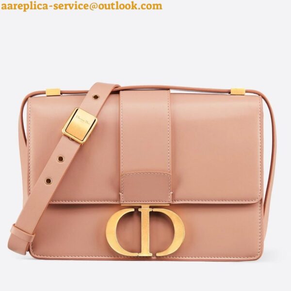 Replica Dior 30 Montaigne Medium Bag In Poudre Box Calfskin