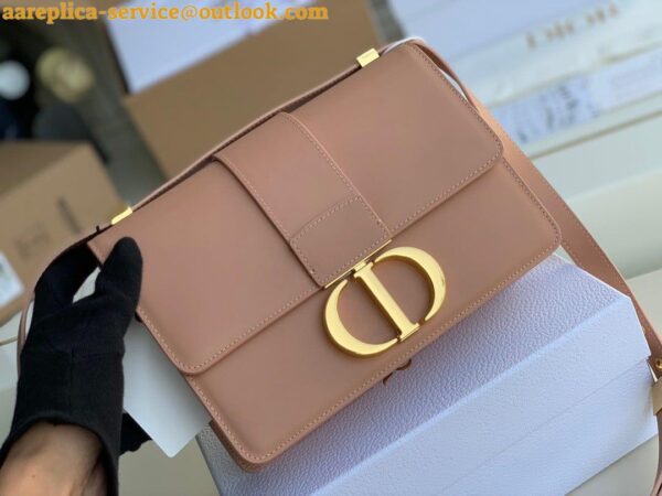 Replica Dior 30 Montaigne Medium Bag In Poudre Box Calfskin 5