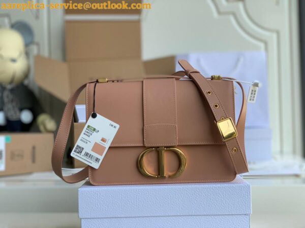 Replica Dior 30 Montaigne Medium Bag In Poudre Box Calfskin 6