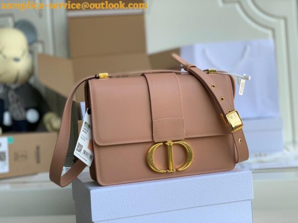 Replica Dior 30 Montaigne Medium Bag In Poudre Box Calfskin 7