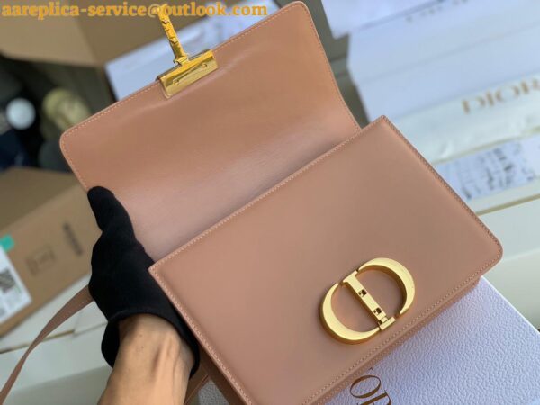 Replica Dior 30 Montaigne Medium Bag In Poudre Box Calfskin 12