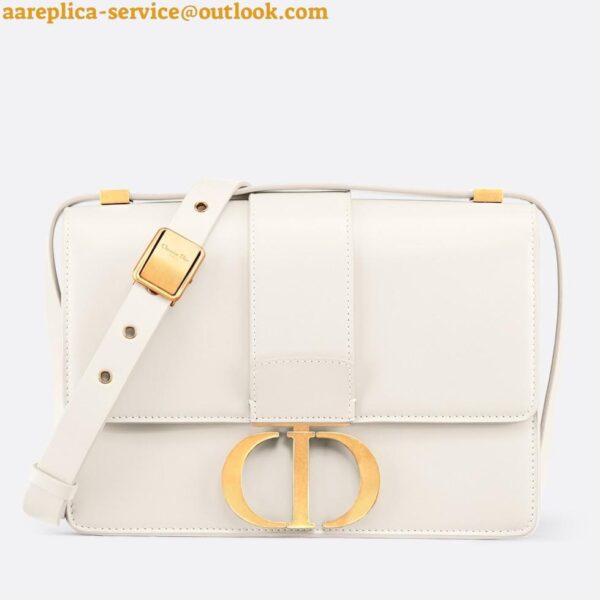 Replica Dior 30 Montaigne Medium Bag In White Box Calfskin 3