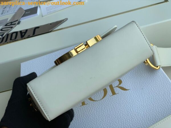 Replica Dior 30 Montaigne Medium Bag In White Box Calfskin 7