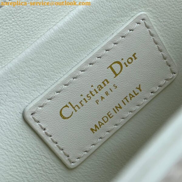 Replica Dior 30 Montaigne Medium Bag In White Box Calfskin 13