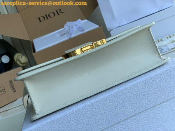 Replica Dior 30 Montaigne Medium Bag In White Box Calfskin 16