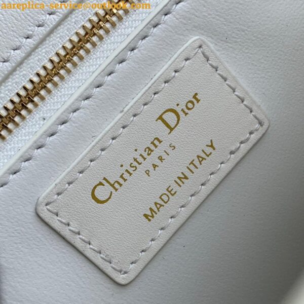 Replica Dior 30 Montaigne Medium Bag In White Box Calfskin 20