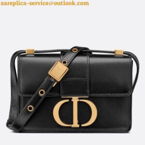 Replica Dior 30 Montaigne Micro Bag In Black Box Calfskin